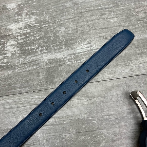 Tallia Navy Blue Leather Belt 38 - Picture 4 of 7